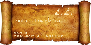 Lenhart Leonóra névjegykártya