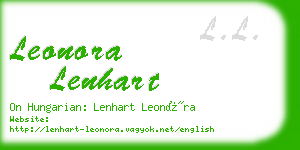 leonora lenhart business card